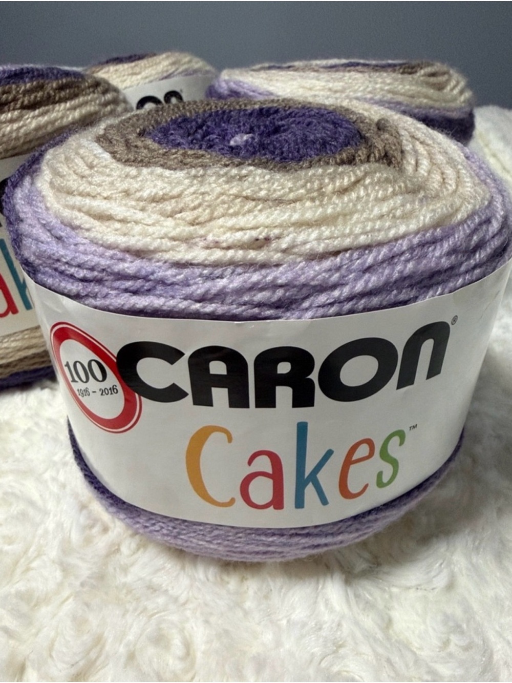 Caron Cakes Ombre Yarn – Purple & Cream Gradient bundle of 2 for $19